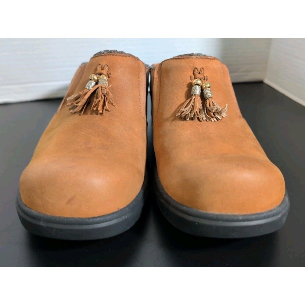 ARIAT LEATHER MULE CLOGS WOMEN'S 10 BROWN SLIP ON COMFORT WESTERN SHOES VGC - Picture 3 of 14